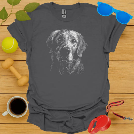 Golden Retriever Monochrome Portrait Tee