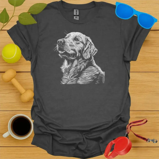 Golden Retriever Sketch Portrait Tee