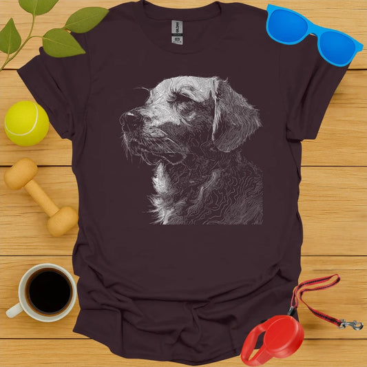 Golden Retriever Topographic Portrait Tee