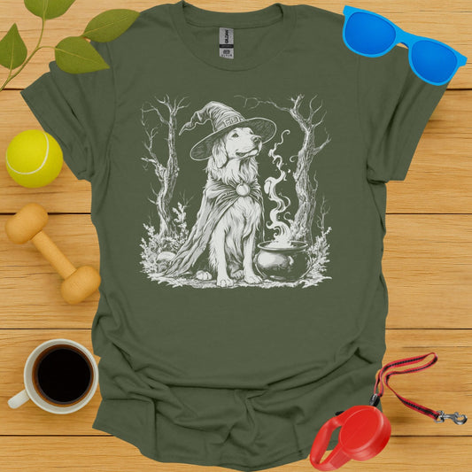Golden Retriever Witch T-Shirt
