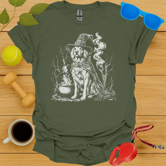 Golden Retriever Witch Tee