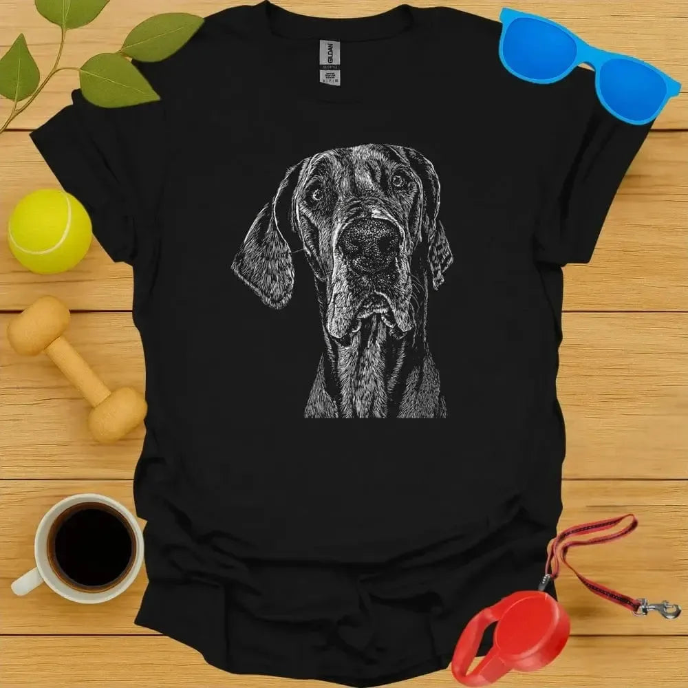 Great Dane Monochrome Portrait Tee
