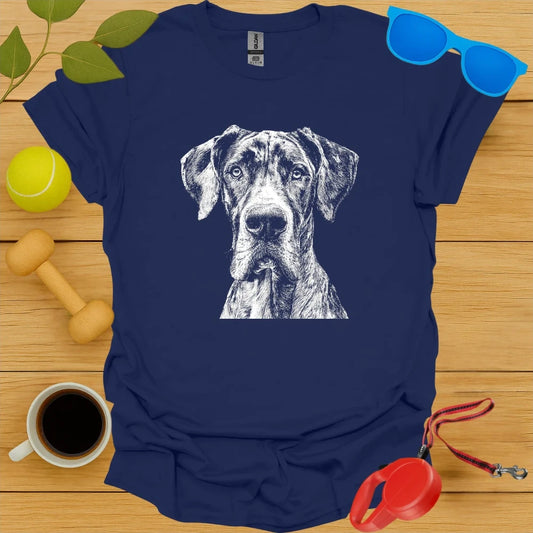 Great Dane Portrait Sketch Tee