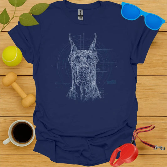 Great Dane Technical Blueprint Portrait Tee