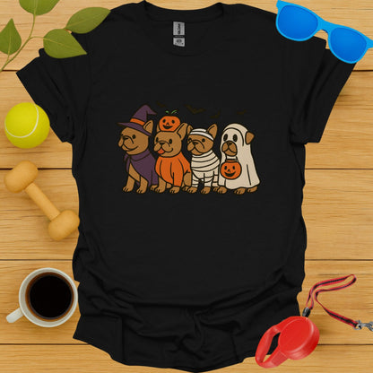 Cute Dogs and Halloween Pumpkins Graphic TShirt product