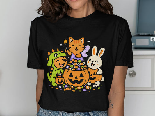 Cute Cartoon Halloween Characters Kids T-shirt product