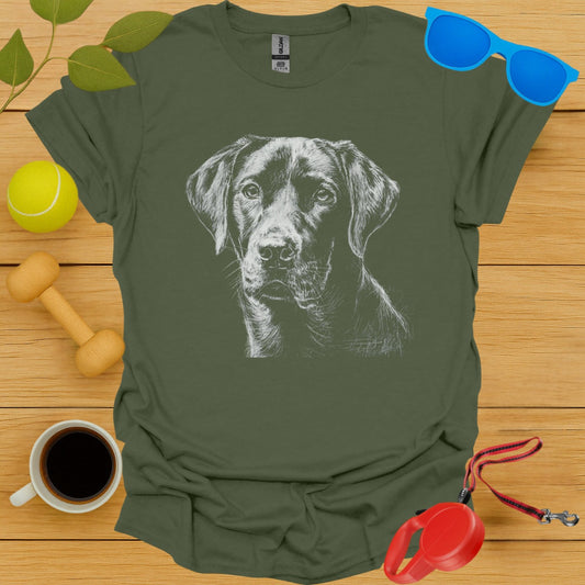 Labrador Retriever Chalkboard Portrait Tee