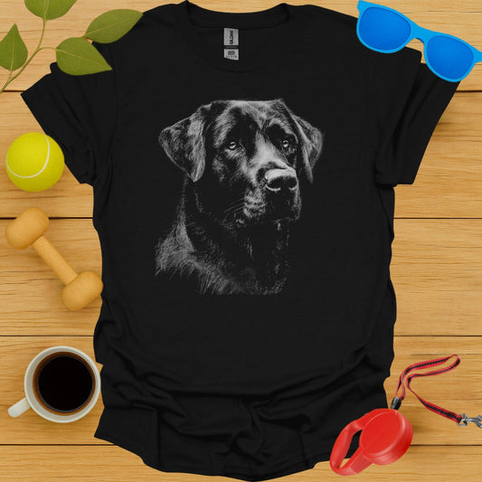 Labrador Retriever Charcoal Portrait Tee