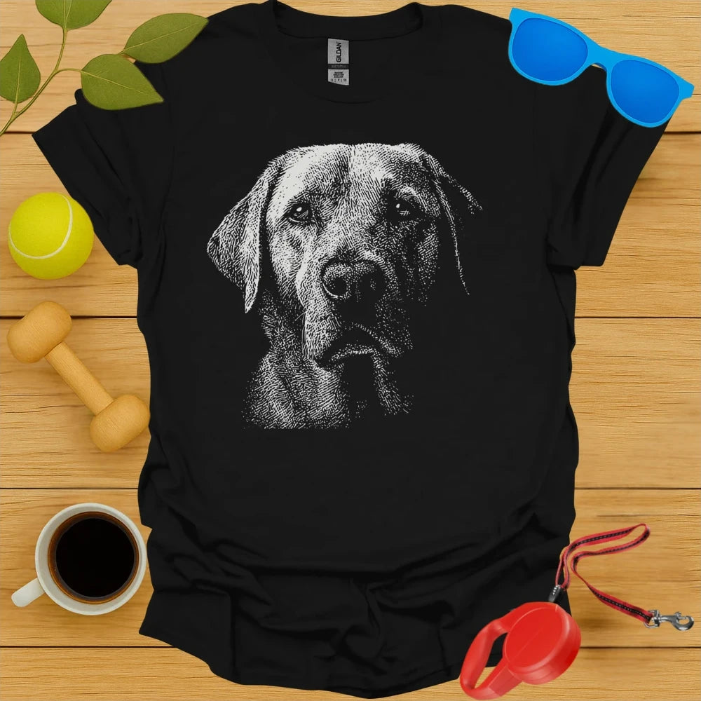 Labrador Retriever Halftone Dot Portrait Tee