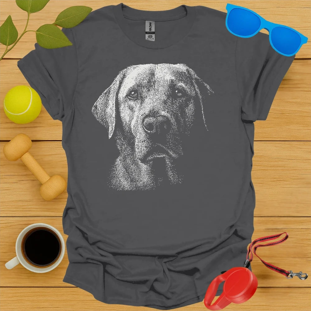 Labrador Retriever Halftone Dot Portrait Tee