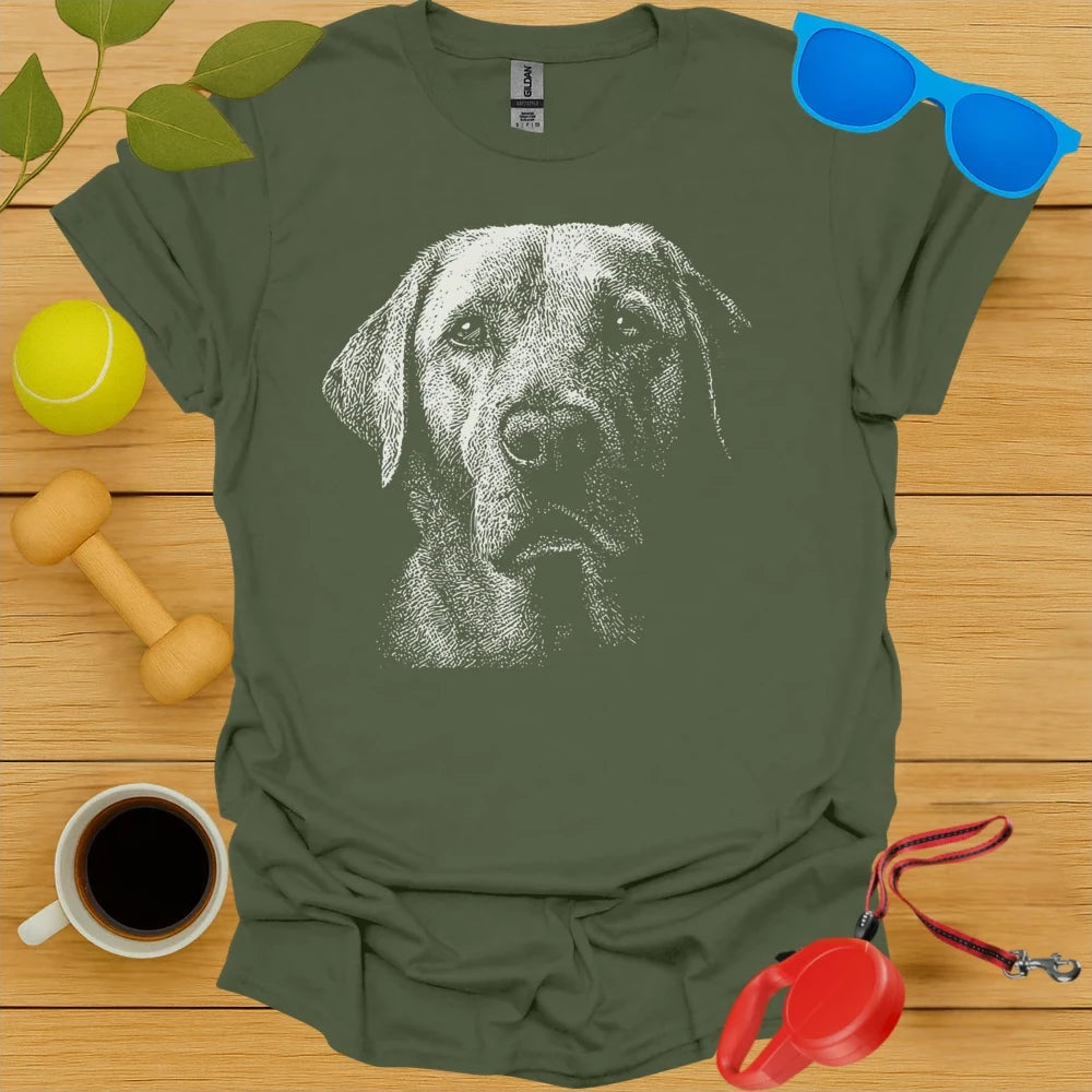 Labrador Retriever Halftone Dot Portrait Tee
