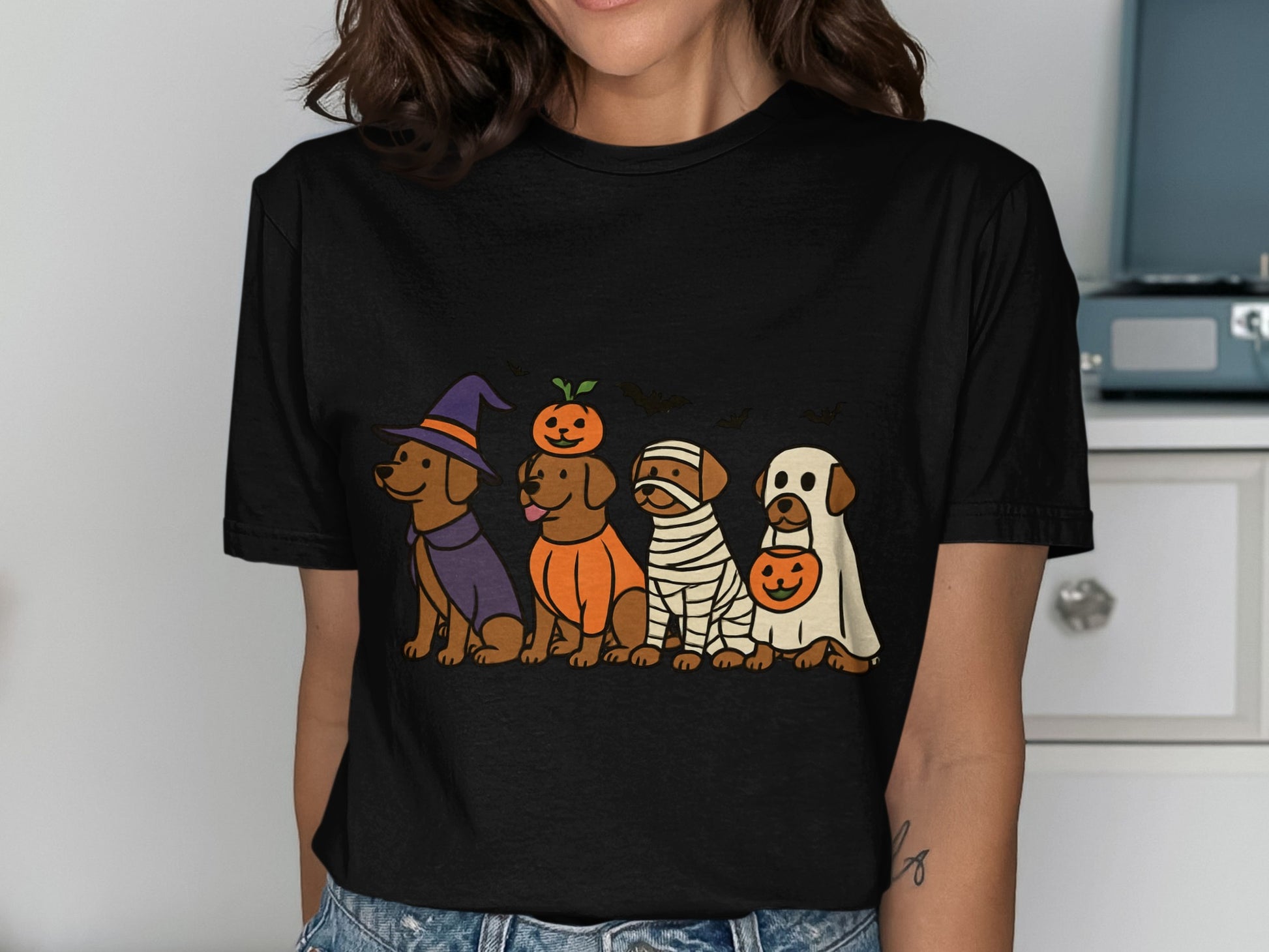 Adorable Halloween Dogs Graphic Tee Shirt product