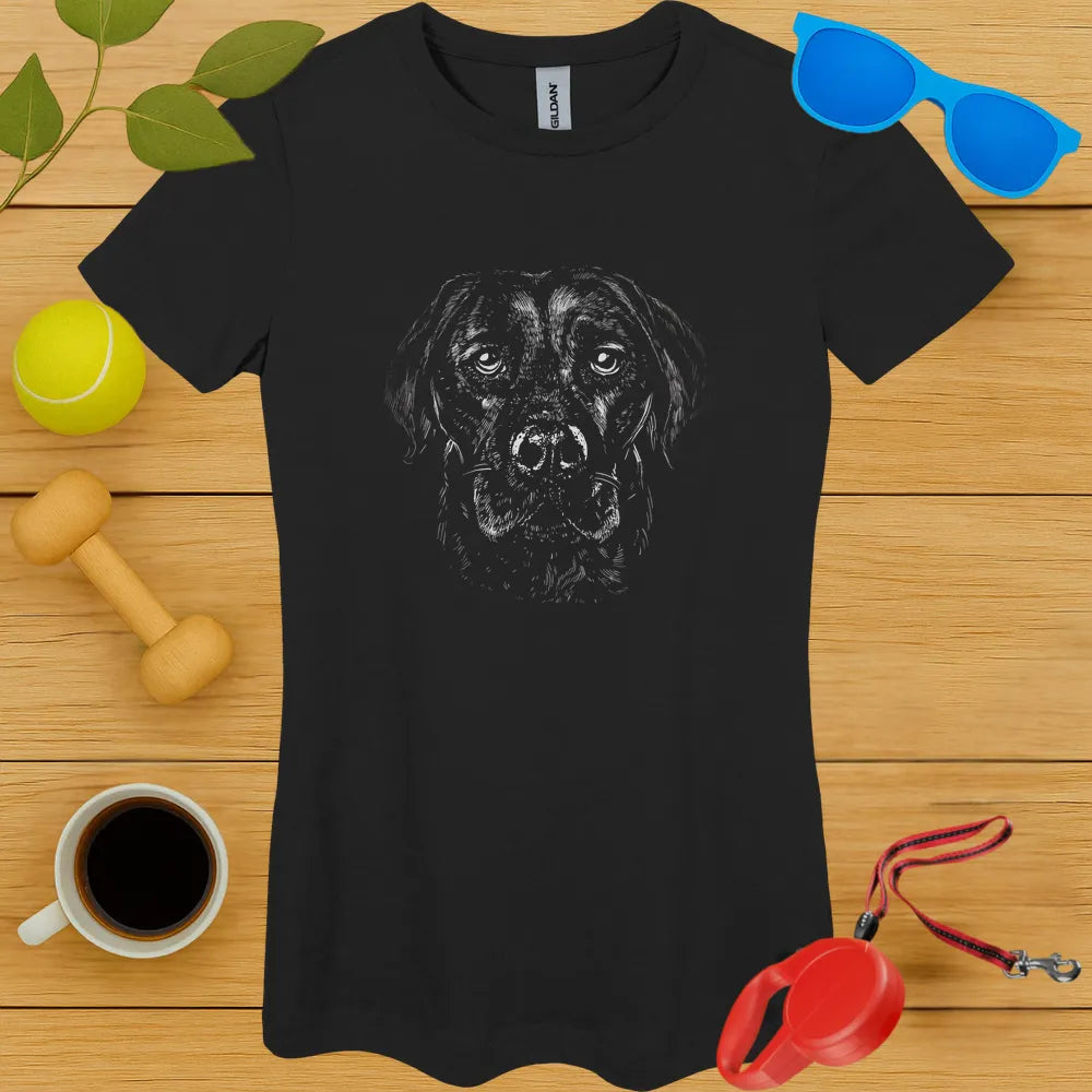 Labrador Retriever Monochrome Ladies T-Shirt
