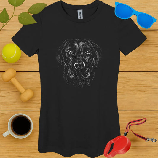 Labrador Retriever Monochrome Ladies T-Shirt