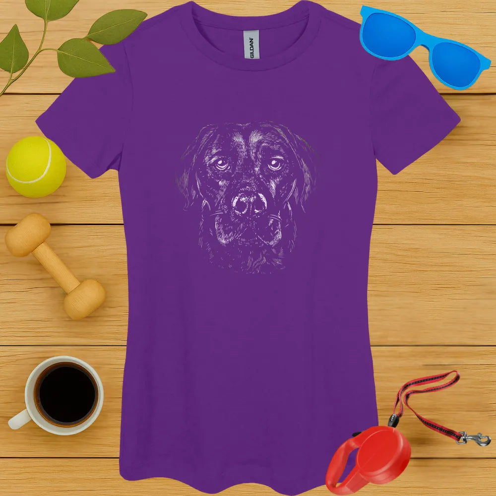 Labrador Retriever Monochrome Ladies T-Shirt