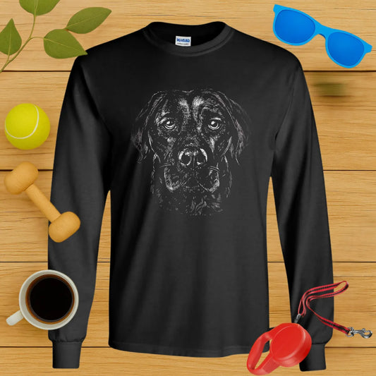 Labrador Retriever Monochrome Long Sleeve Tee