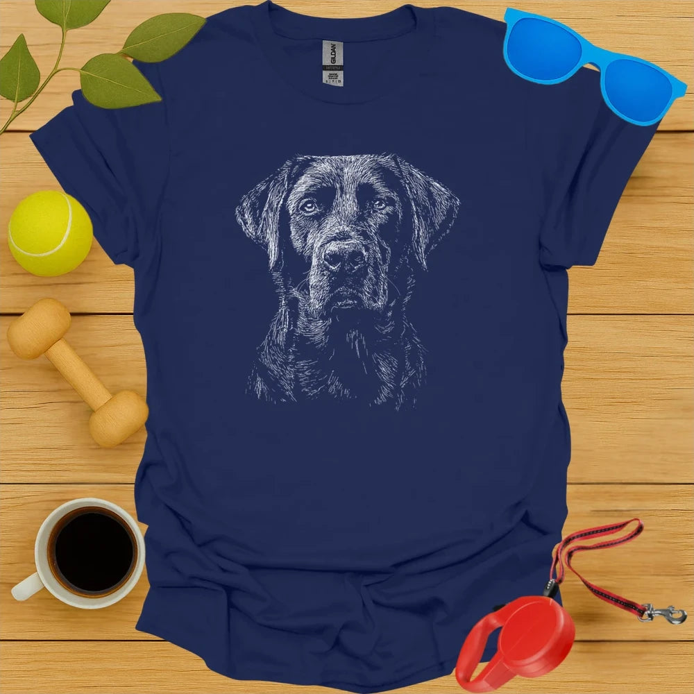 Labrador Retriever Portrait Sketch Tee