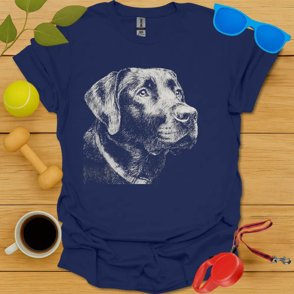 Labrador Retriever Sketch Portrasit Tee