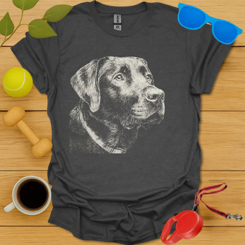 Labrador Retriever Sketch Portrasit Tee