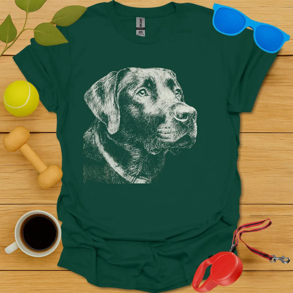 Labrador Retriever Sketch Portrasit Tee