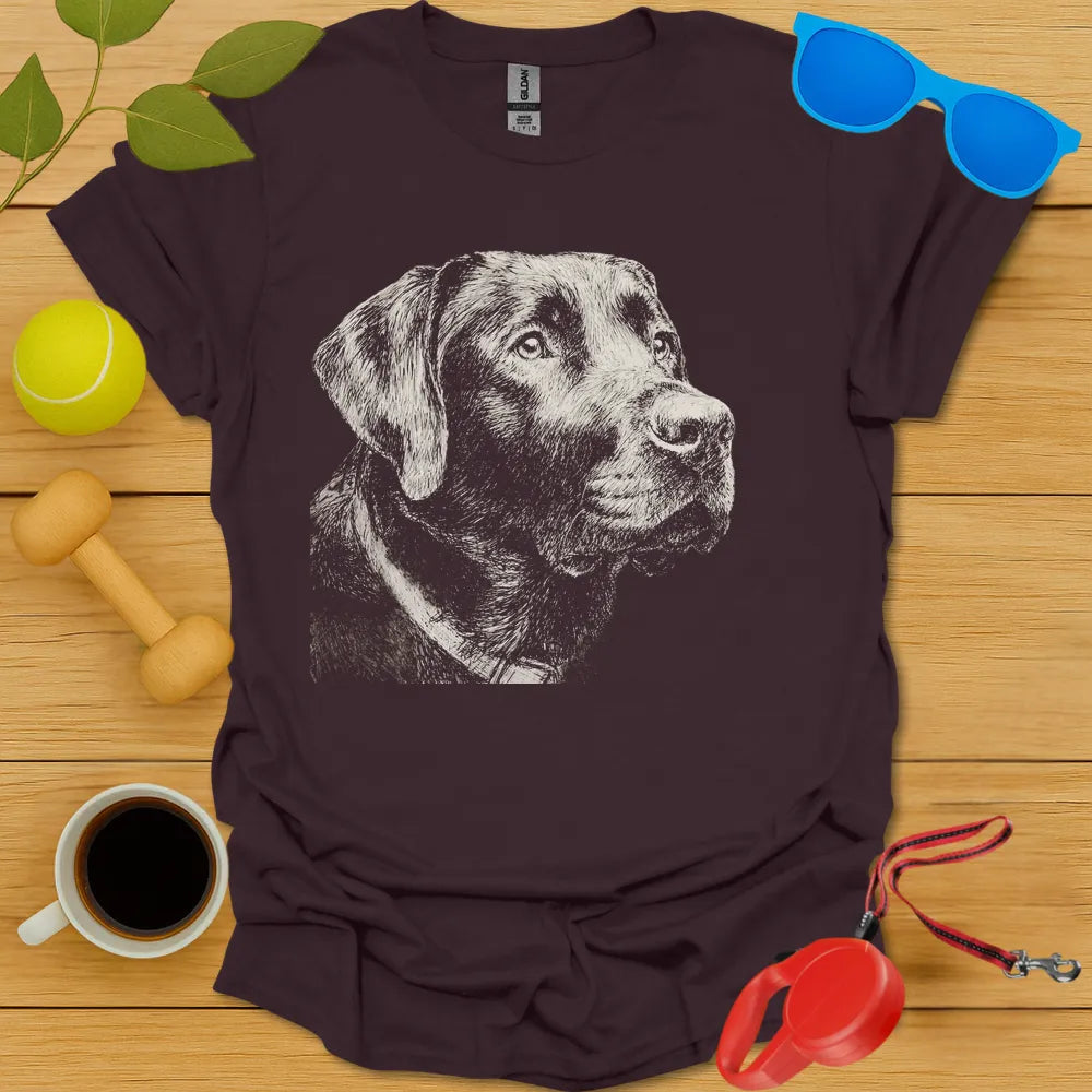 Labrador Retriever Sketch Portrasit Tee