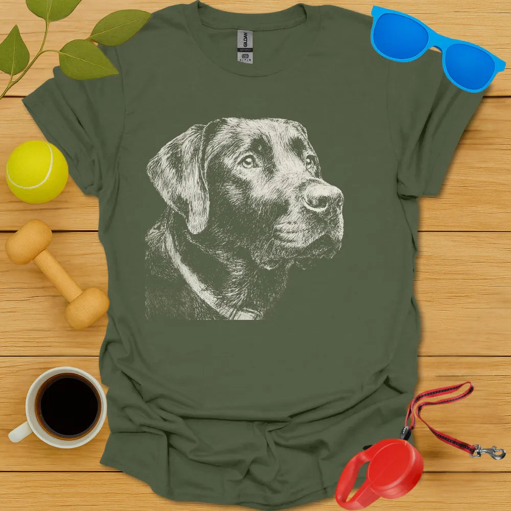 Labrador Retriever Sketch Portrasit Tee