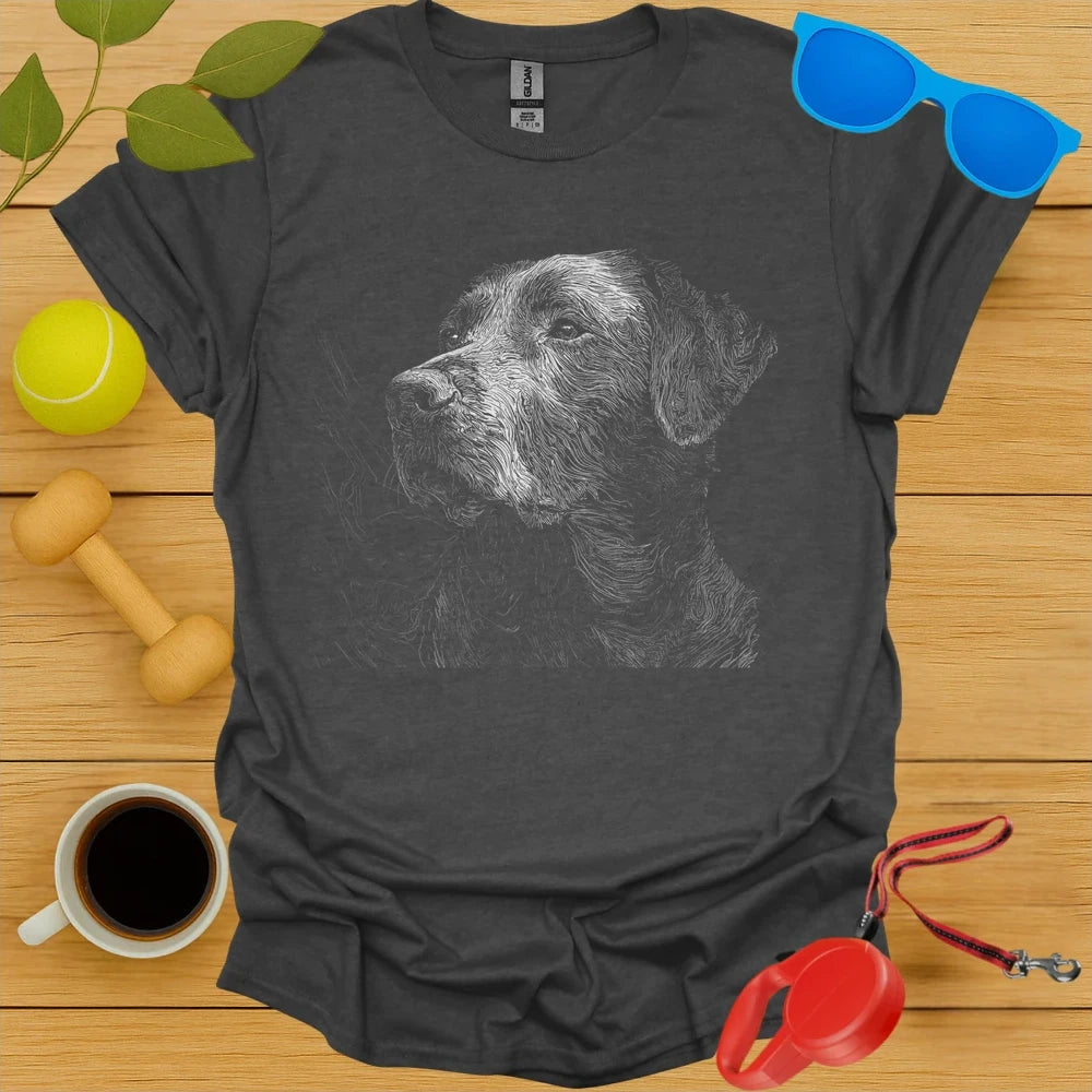 Labrador Retriever Topographic Portrait Tee