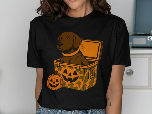 Halloween Dog in Pumpkin Chest Shirt product type