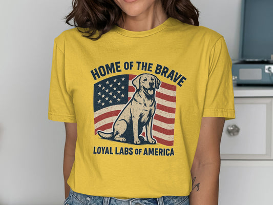 Home of the Brave Loyal Labs of America shirt product