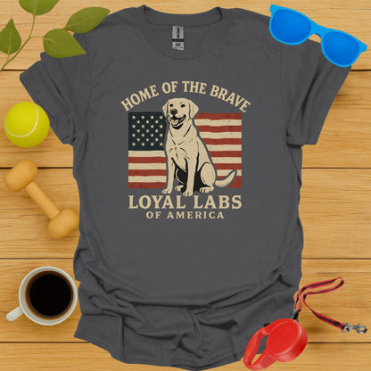 Home of the Brave Loyal Labs of America T-shirt product