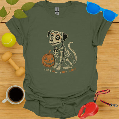 Halloween Dog Skeleton Printed T-Shirt product type