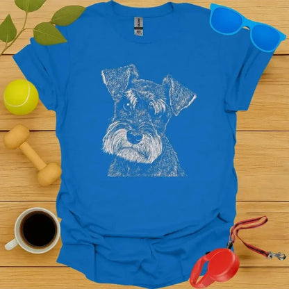 Miniature Schnauzer Monochrome Portrait Tee