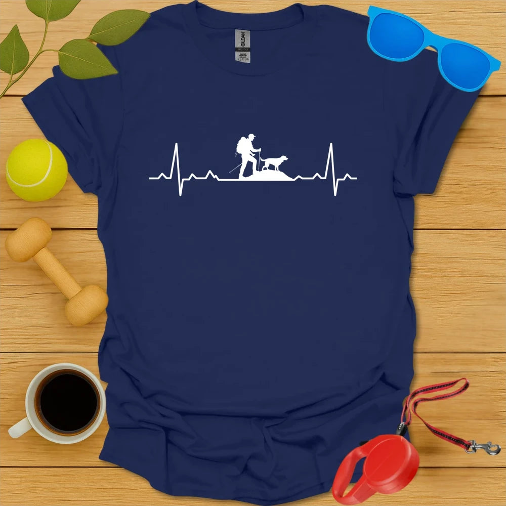 My Heart Beats for Trails & Dogs | Hiking Shirt - Navy