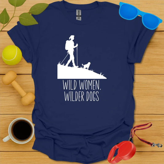 Wild Women, Wilder Dogs | Women’s Adventure Shirt - Navy