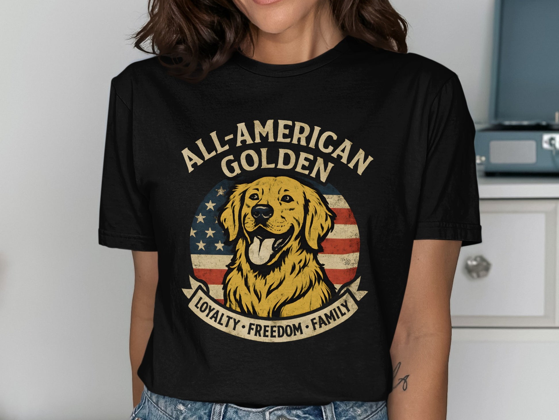 All-American Golden Retriever Loyalty T-shirt product