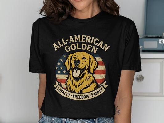 All-American Golden Retriever Loyalty T-shirt product