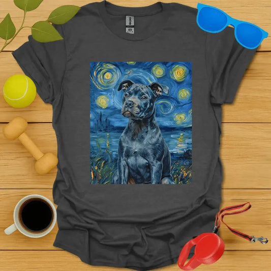 Pitbull Van Gogh Portrait Tee