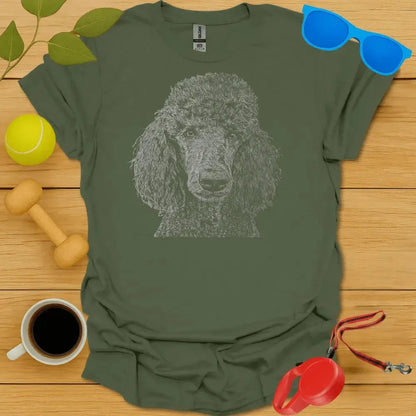 Poodle Monochrome Portrait Tee