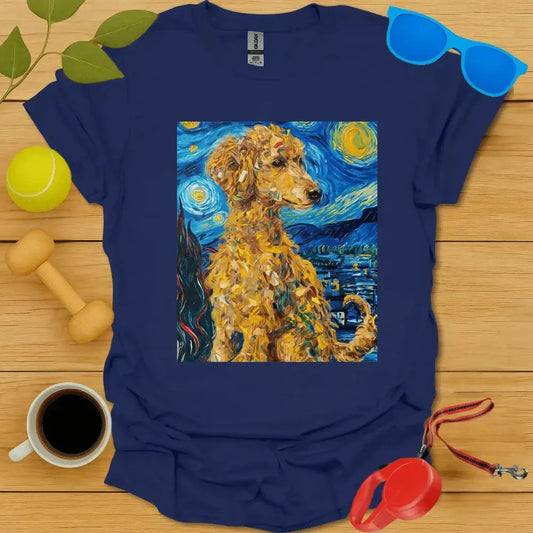 Poodle Vanm Gogh Portrait Tee