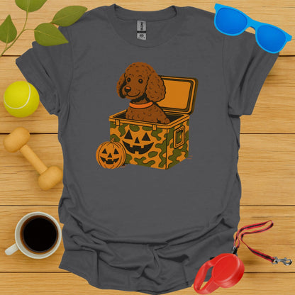 Cute Camouflage Dog in Pumpkin Chest Shirt product