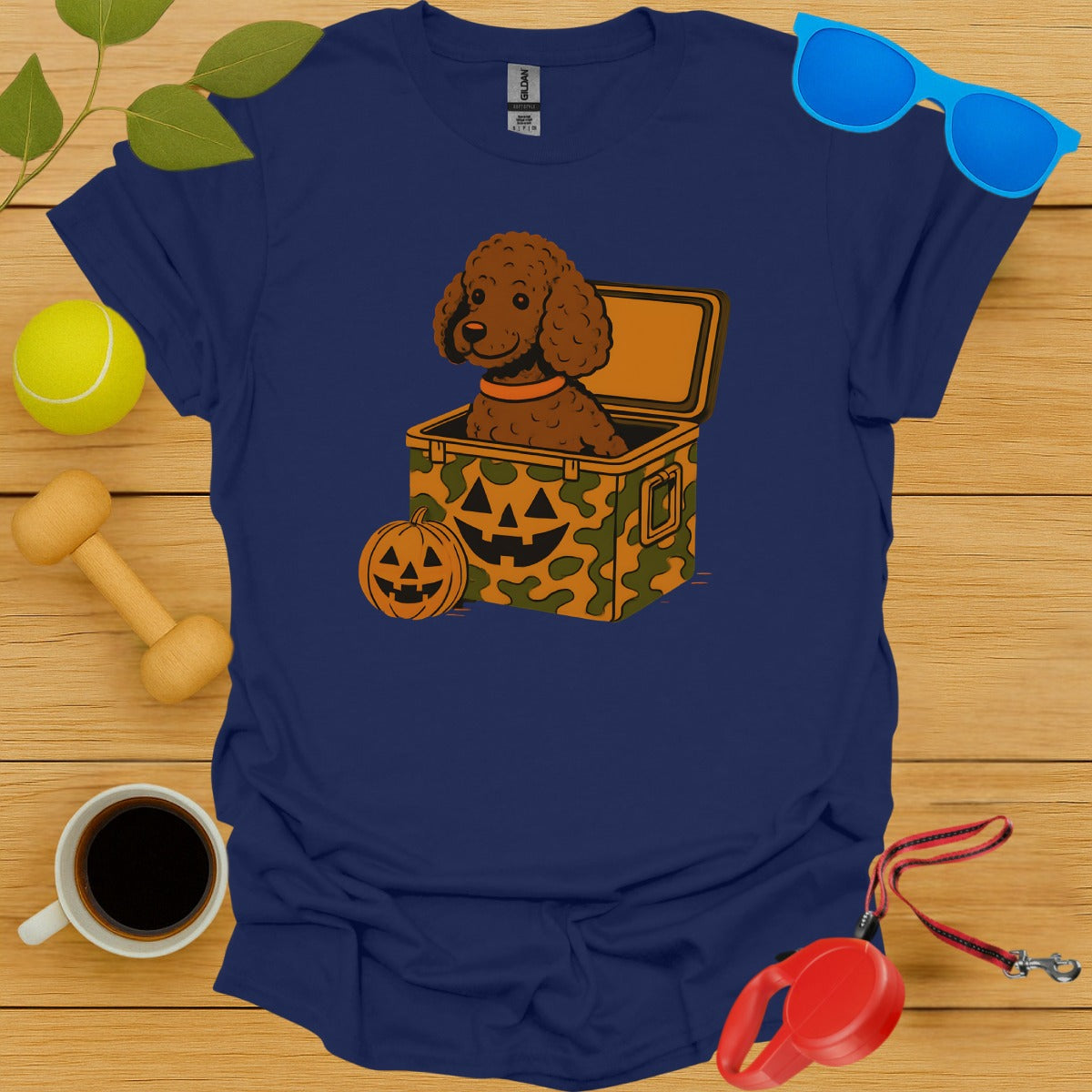 Cute Dog in Pumpkin Box Halloween Dog Lover Product