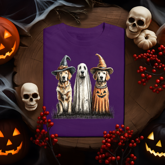 Halloween Pup Crew Tee - Purple