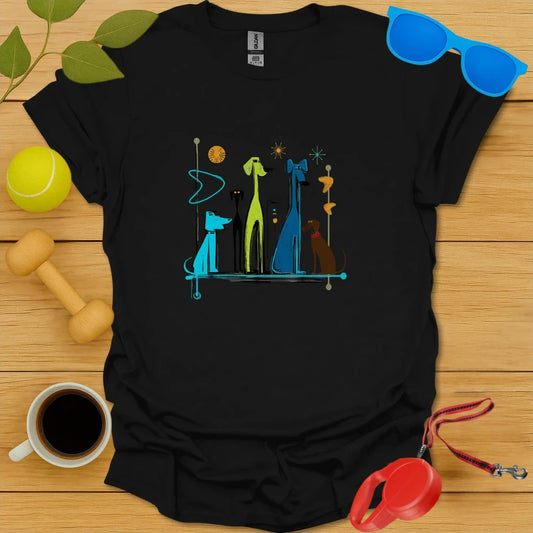 Retro Mid Century Modern Dogs Tee