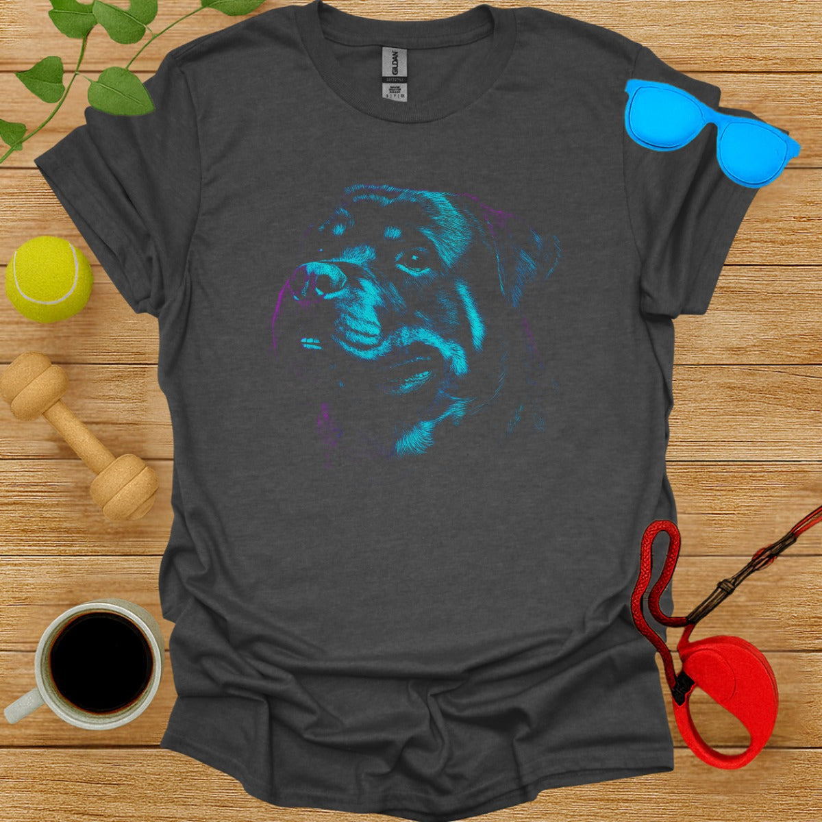 Vibrant Rottweiler Graphic Tee for Pet Lovers