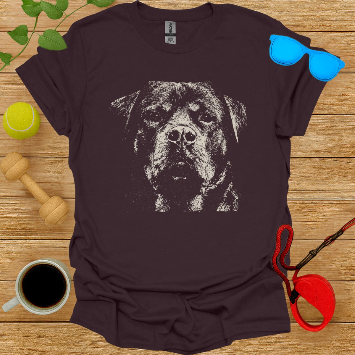 Realistic Dog Face Graphic Printed T-shirt