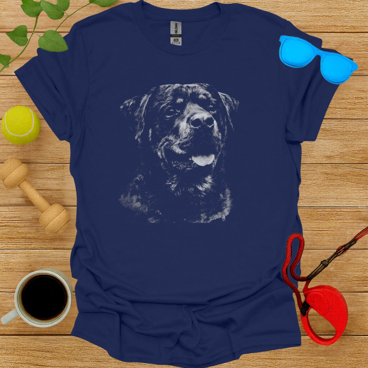 Graphic Tee Featuring Realistic Dog Print Design