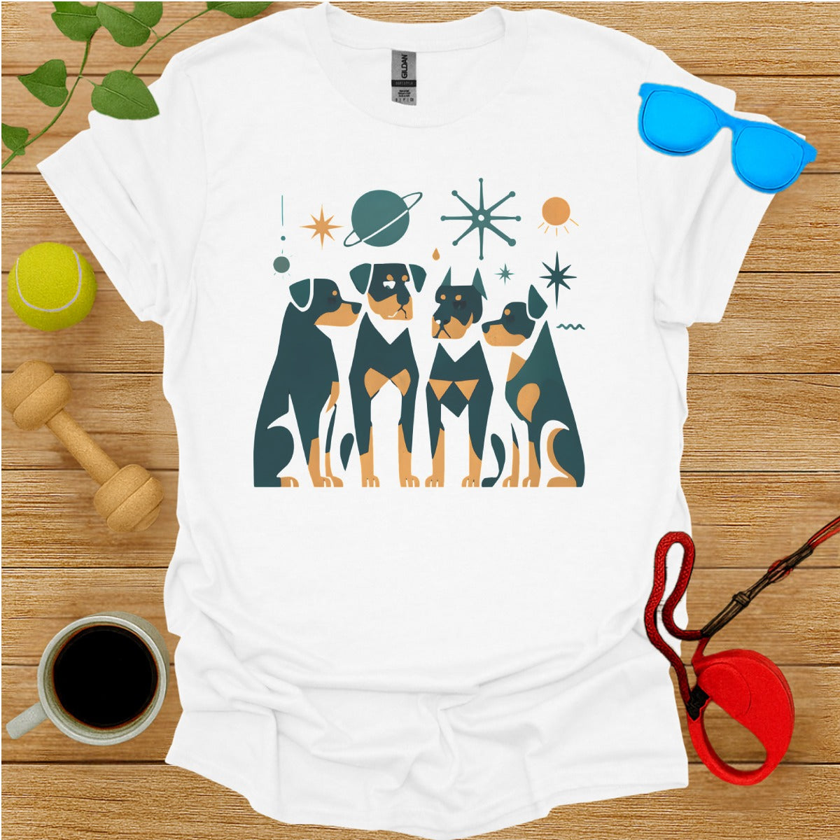 Space Dogs Graphic Design T-shirt Product
