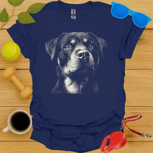 Rottweiler Monochrome Portrait Tee