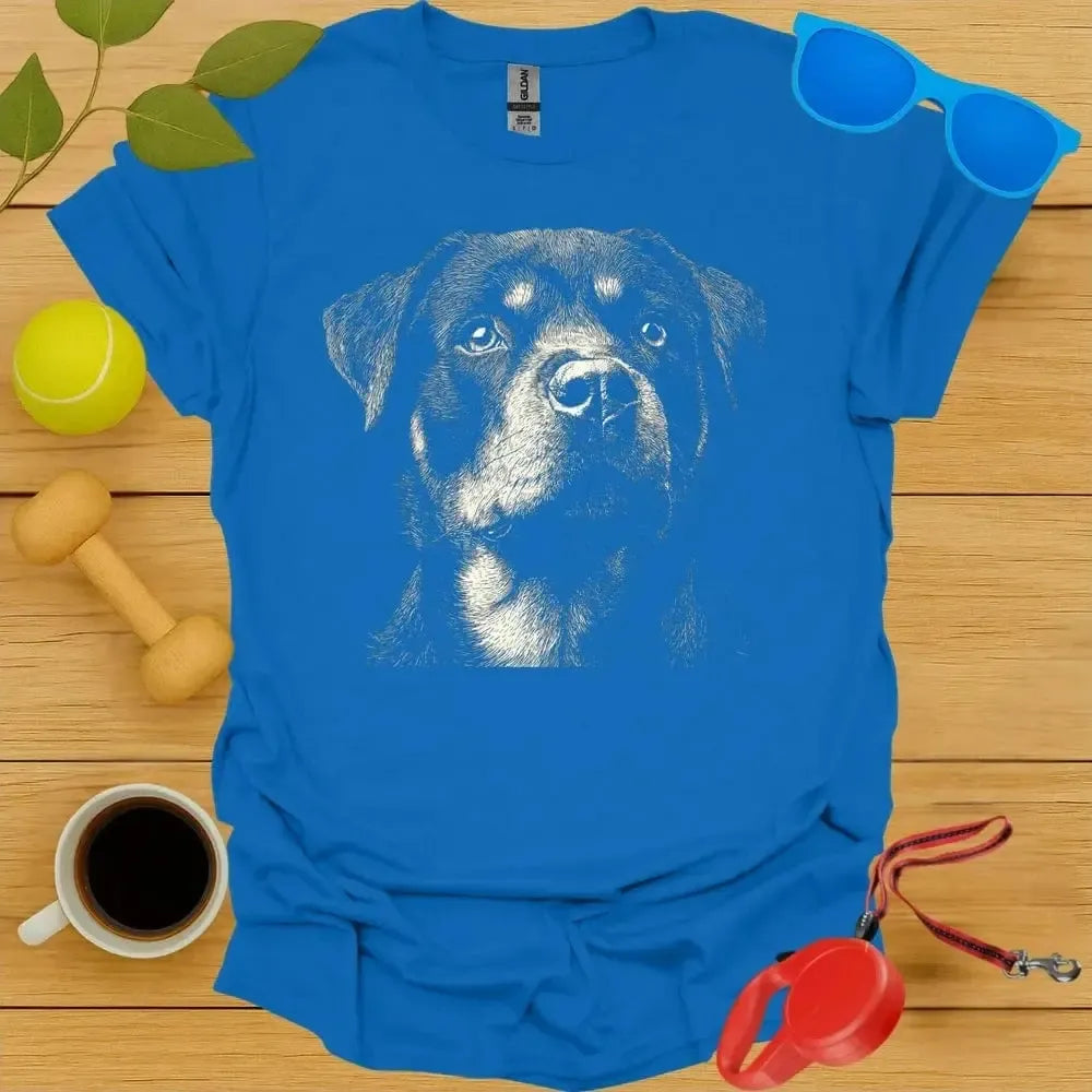 Rottweiler Monochrome Portrait Tee