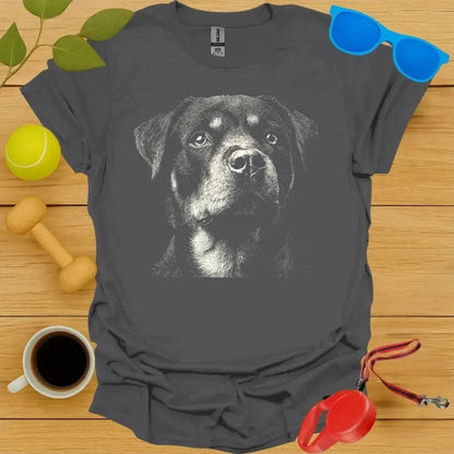 Rottweiler Monochrome Portrait Tee